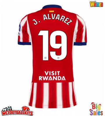 Atletico Madrid Julian Alvarez #19 Replica Home Stadium Shirt for Women 2026-27 Short Sleeve